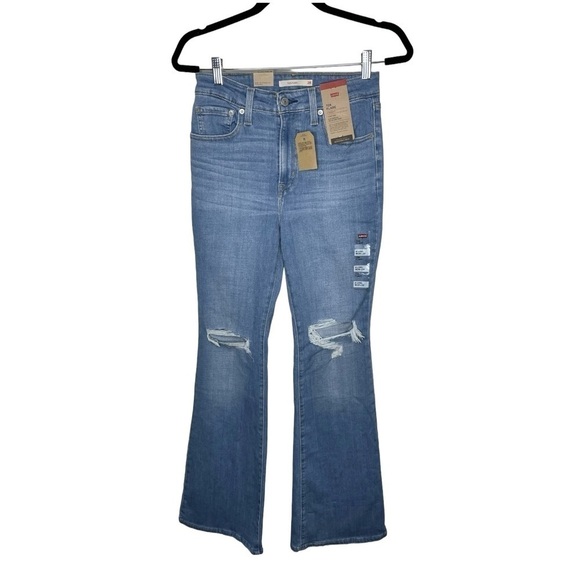 Levi's 726 Hypersoft High-rise Flare Jeans, Size 6 Long - Picture 4 of 10